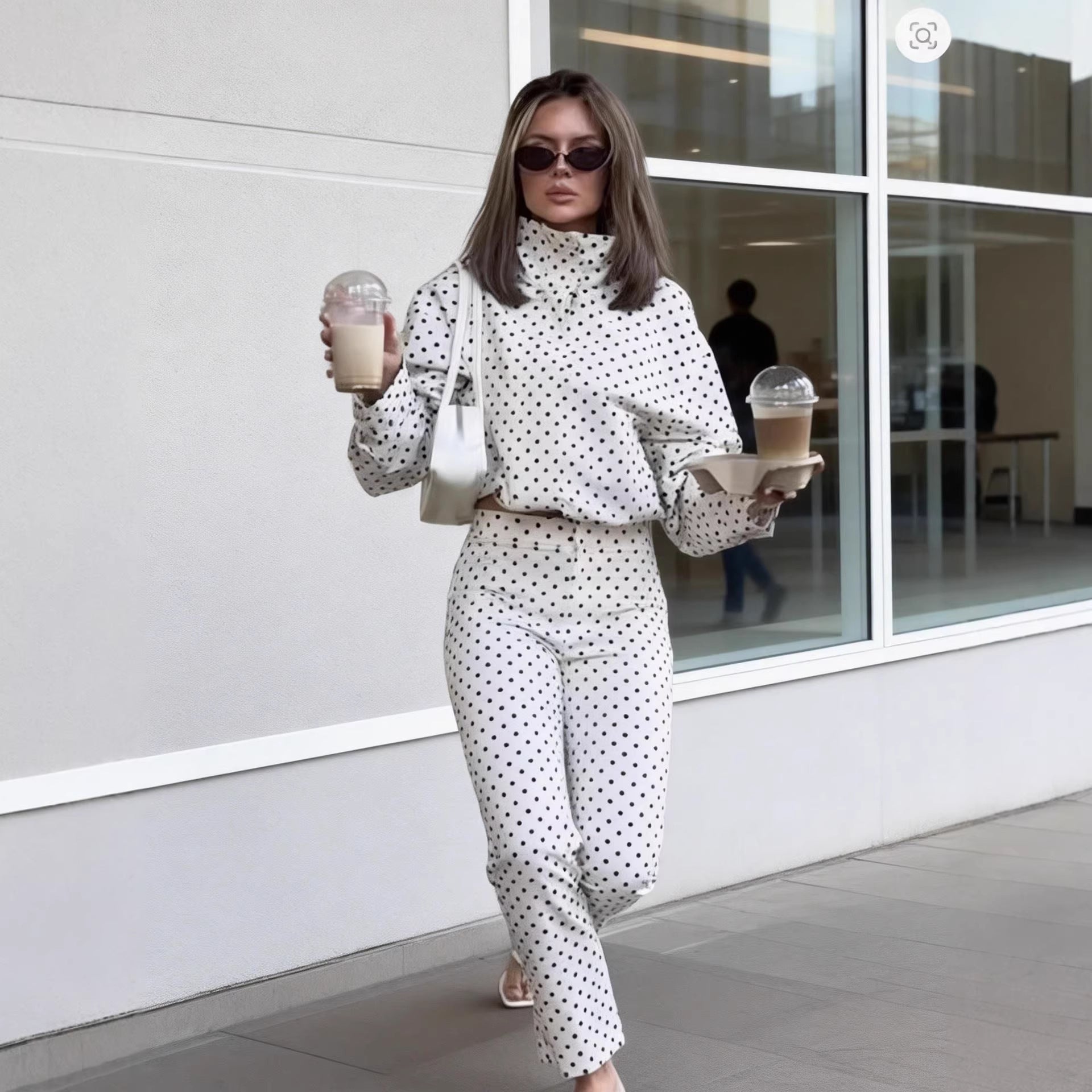 Polka dot shorts Co-ord