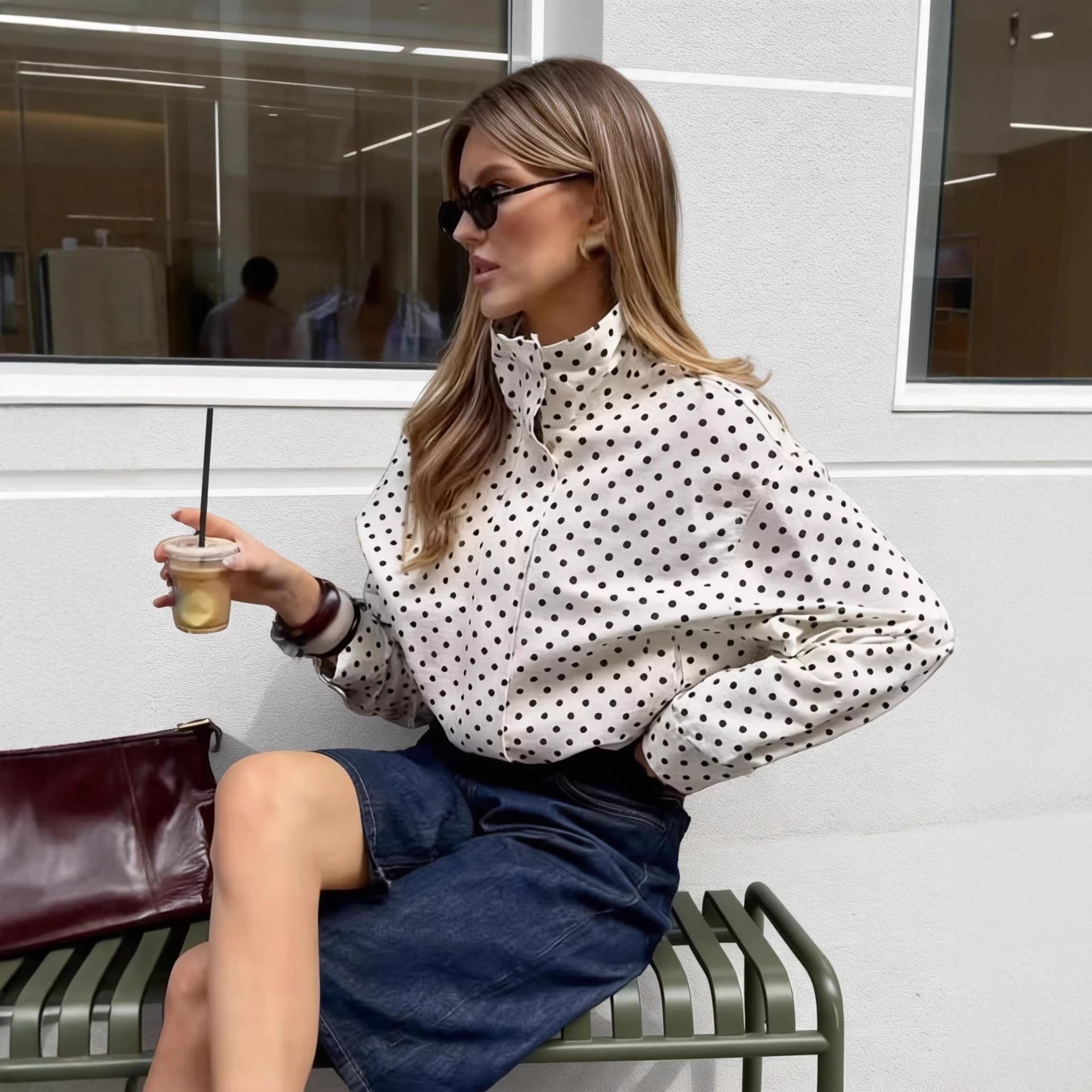 Polka dot shorts Co-ord
